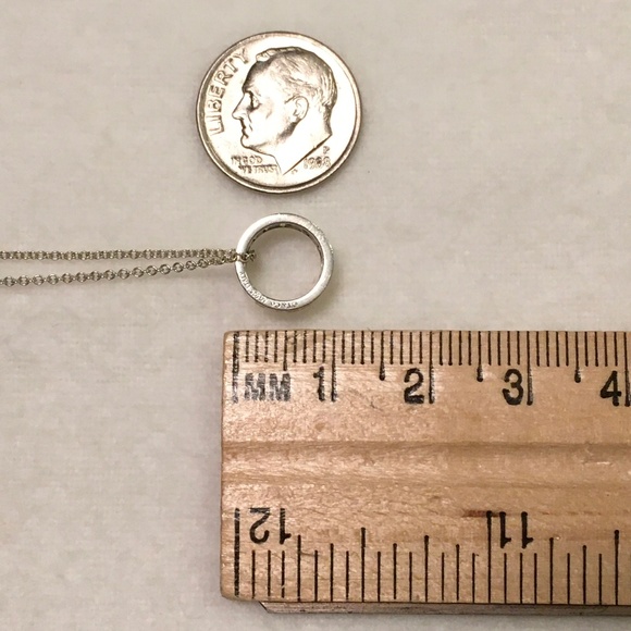 TIFFANY & CO. Vintage Silver (925) Atlas Open Circle Pendant Ne… - Picture 6 of 9